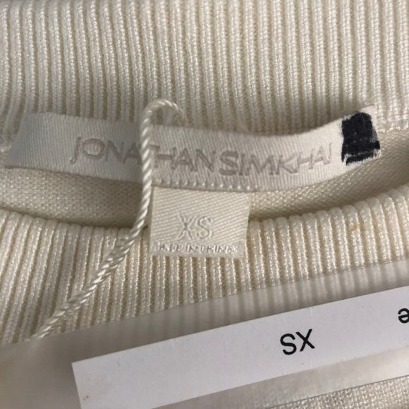 NWT Jonathan Simkhai cropped asymmetric hem utility sweater - Picture 5 of 7